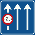 L11: Verkeersbord geldt alleen voor de aangegeven rijstrook/rijstroken