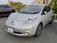 As of April 2018
, the Nissan Leaf is the all-time top selling plug-in electric car in Japan, with 100,000 units sold since inception. Nissan LEAF (ZE0) front.JPG