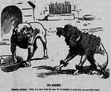 1898 political cartoon: Great Britain as the English Bulldog; France as the French Poodle