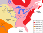 Genom freden i Paris 1763 kom Storbritannien att få överhöghet över Nordamerika öster om Mississippifloden, medan Spanien fick herraväldet väster därom.