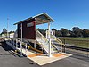 Small metal platform and shelter