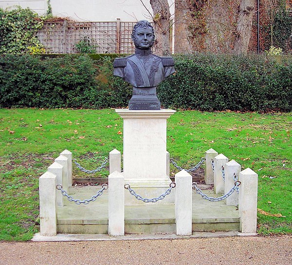 Bust of Bernardo O' Higgins, Richmond Upon Thames, Greater London, United Kingdom.