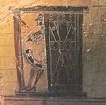 Stadttor von de:Troja, Holztür mit überstehenden Ohren an Sturz und Schwelle, de:Françoisvase, 570 vor Christus.