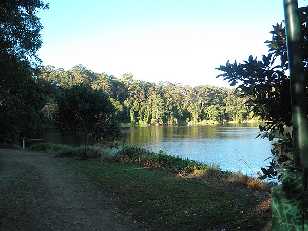 View from Old Tamborine Road overlooking the Coomera River