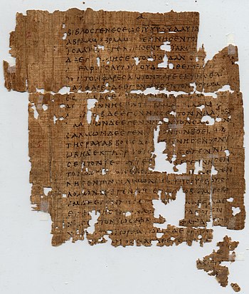 The front side (recto) of Papyrus 1, a New Tes...
