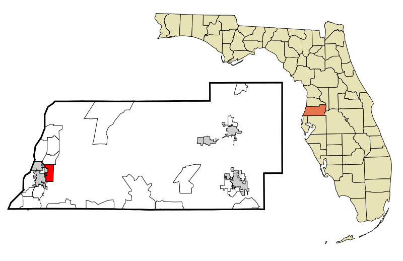 File:Pasco County Florida Incorporated and Unincorporated areas New Port Richey East Highlighted.svg