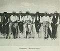 Gettysburg veterans seated on the terrace wall, 50th anniversary of the battle, July 1913.