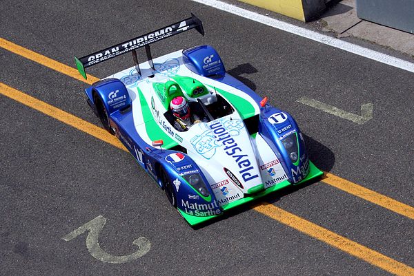 Montagny driving for Pescarolo Sport during practice for the 2006 24 Hours of Le Mans.