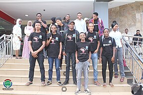 Group photo during WikiForHumanRights 2023 Kilimanjaro