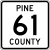 Pine County 61-yo'nalish MN.svg