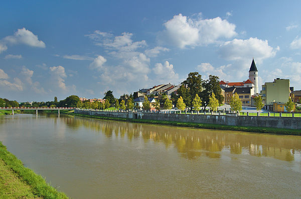 River Bečva and the historical centre