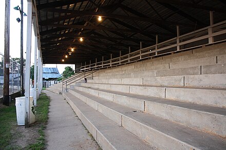 Grandstands at the county fairgrounds