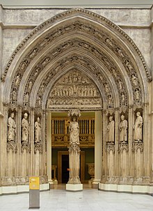 Cast of the north transept portal of the Bordeaux Cathedral in the Hall of Architecture Portal of the North Transept of the Cathedral of Saint-Andre at Bourdaux at CMArt.JPG