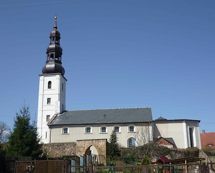 File:Proboszczów, kościół Świętej Trójcy (Kirche-Probsthain).jpg