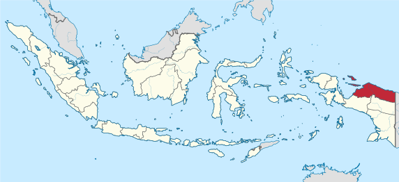 Peta lokasi Provinsi Papua di Indonesia