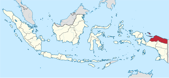 Peta lokasi Provinsi Papua di Indonesia