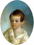 Portrait of Pushkin 1800–1802 by Xavier de Maistre