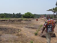 Approaching the Kalandula Falls edge -- in dry season