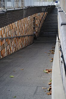 The site of the alleged Ratman hauntings in Southend-on-Sea, England. Ratman Tunnel, Southend-on-Sea.jpg