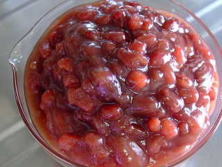 Red bean paste Paste made from adzuki beans