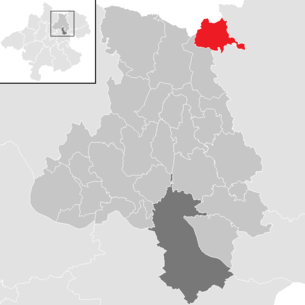 Lage der Gemeinde Reichenthal im Bezirk Urfahr-Umgebung (anklickbare Karte)
