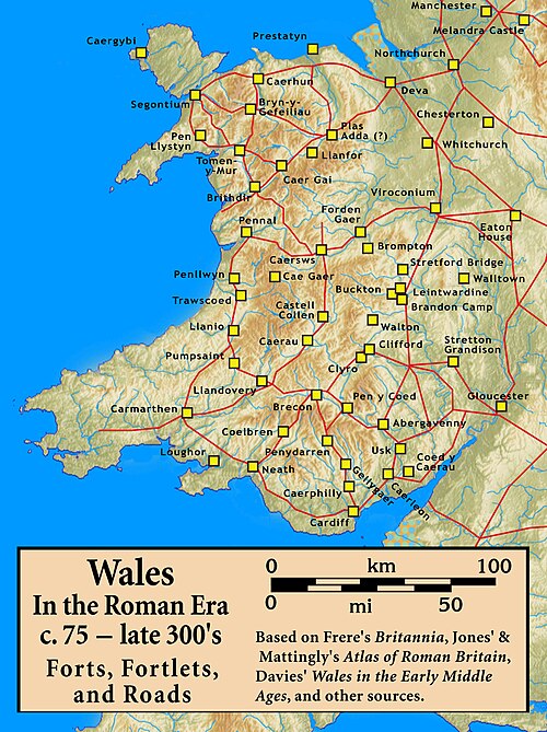 Roman Wales, c. 48 — c. 395: Military Forts, Fortlets, and Roads