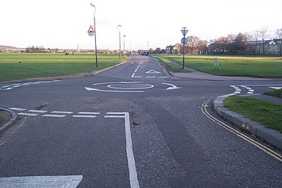 Roundabout on Wat Tyler Road, Blackheath Common