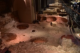 Roman ruins in the Museum of the History of Barcelona.