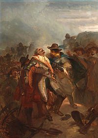 The death of Ernest Casimir during the siege of Roermond SA 4965-Anno 1632. Ernst Casimir sneuvelt bij Roermond.jpg
