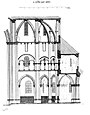 Coupe longitudinale de l'abside.