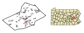 Schuylkill County Pennsylvania Incorporated and Unincorporated areas Cressona Highlighted.svg