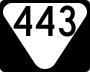State Route 443 marker