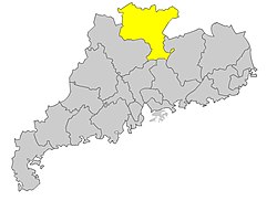 韶关市在广东省的地理位置