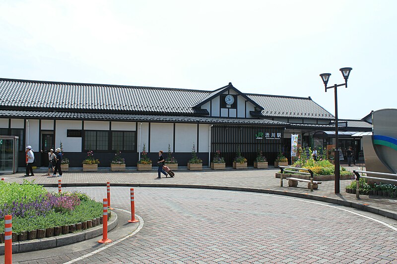 File:Shibukawa Station entrance 20110813.jpg