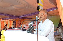 Shri Bishnu Pada Ray, MP of Andaman & Nicobar Islands, addressing at the inauguration of the Public Information Campaign, at Ferrargunj, South Andaman on January 03, 2016.jpg