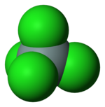 Model molekuly chloridu křemičitého