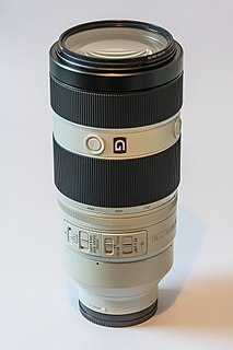 Sony FE 100-400mm F4.5-5.6 GM OSS Telezoom camera lens made by Sony