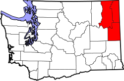 Carte de la région métropolitaine de Spokane