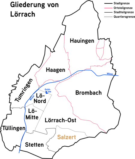 Stadtgliederung Lörrach Salzert