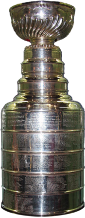 The Stanley Cup, being displayed at the Hockey Hall of Fame