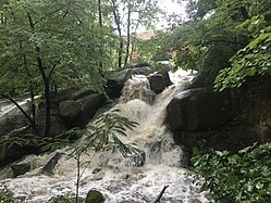 Stenkill Falls flooded