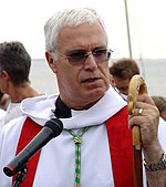 Bishop Stephen Venner Stephen Venner, Bishop of Dover, at the Blessing of the Waters, Whitstable, 2006.jpg