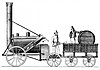 A contemporary drawing of Stephenson's Rocket