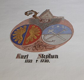 Armes de Karl Stephan peintes en 1901 dans la salle des armoiries de l'abbaye de Reichersberg