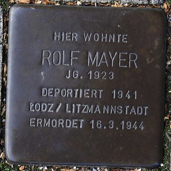 File:Stolperstein Rolf Mayer Wuppertal.jpg