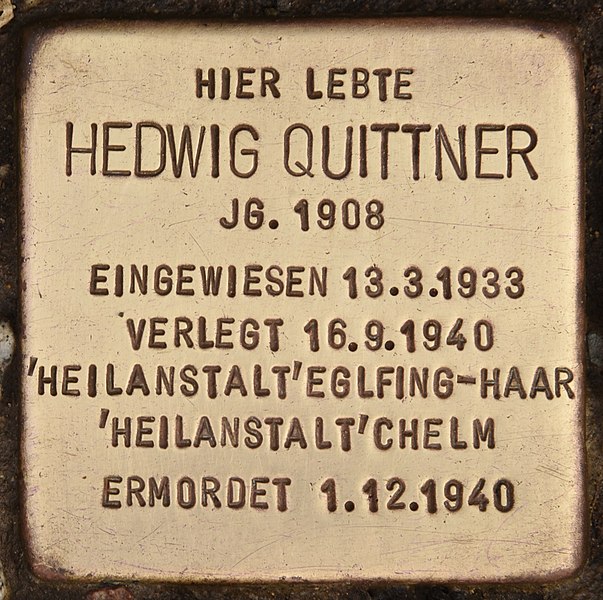 File:Stolperstein für Hedwig Quittner (Erlangen).jpg