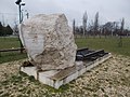Swabian memorial stone. Ship and rail. - Nagytétény, Budapest.JPG