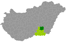 Szentes District - Harta