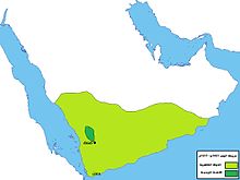 Tahirids in light green and Zaydi imams in dark green Tahiride Dynasty yemen.jpg