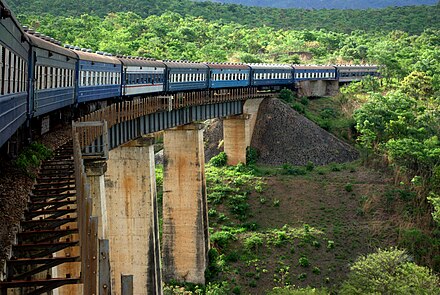 A train in Zambia